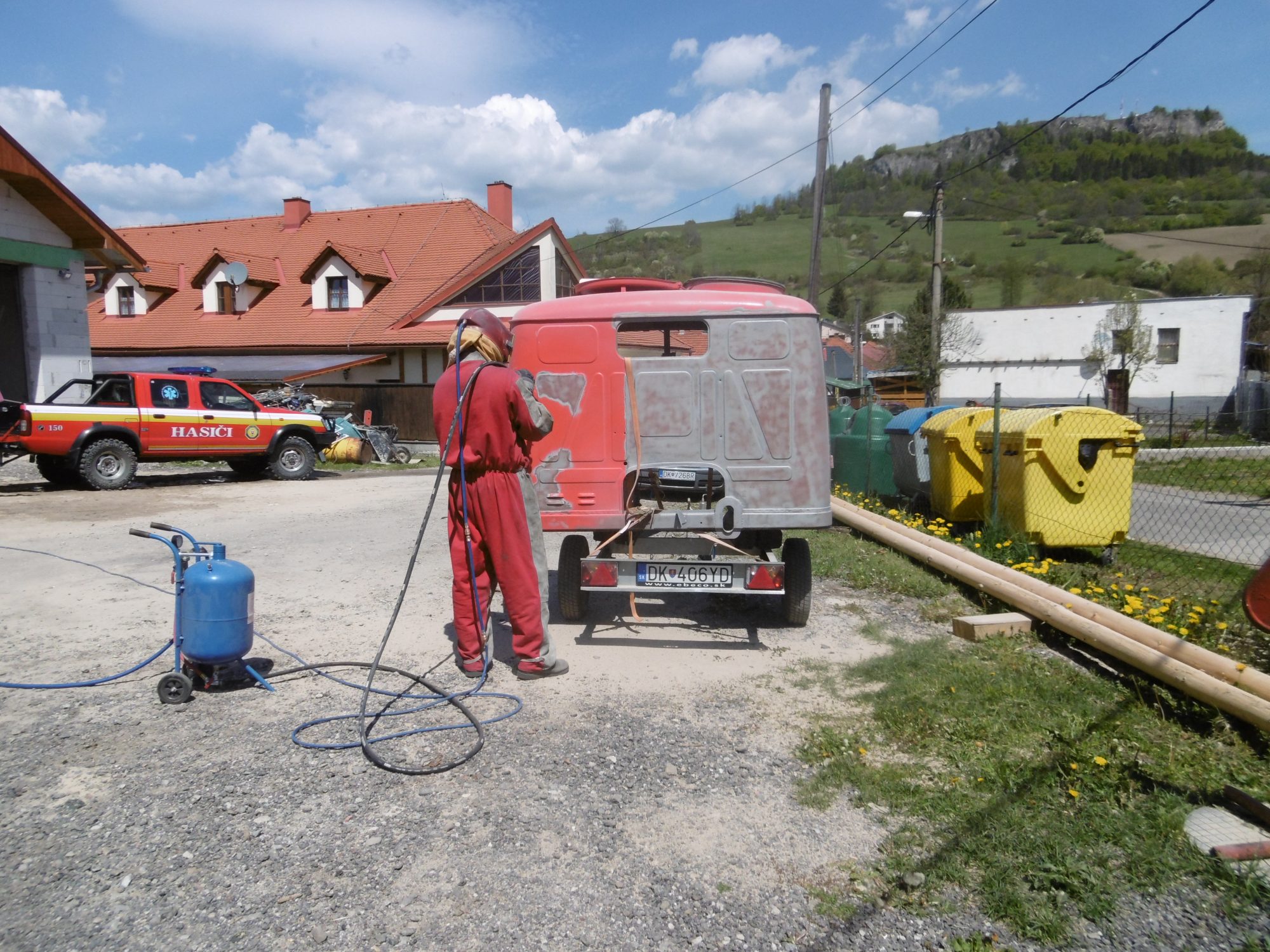 pieskovanie praca